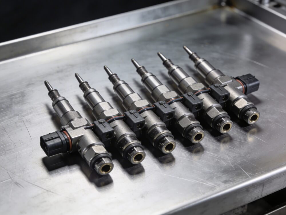 Diesel fuel injector set arranged professionally Complete Track Group Assembly